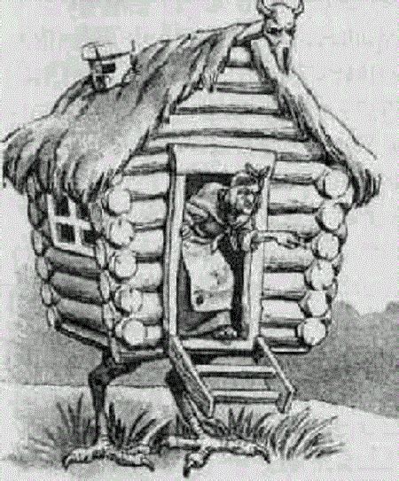 Baba Jaga su nameliu ant vištos kojos