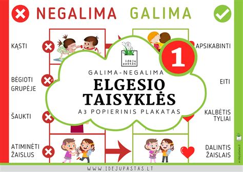 vaikų saugumo taisyklės