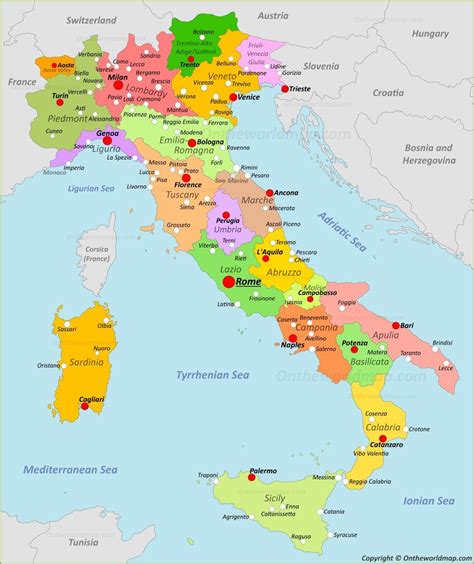 Italijos žemėlapis su Noceros vietove
