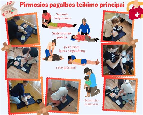 Schematinis pirmosios pagalbos kūdikiui pavaizdavimas