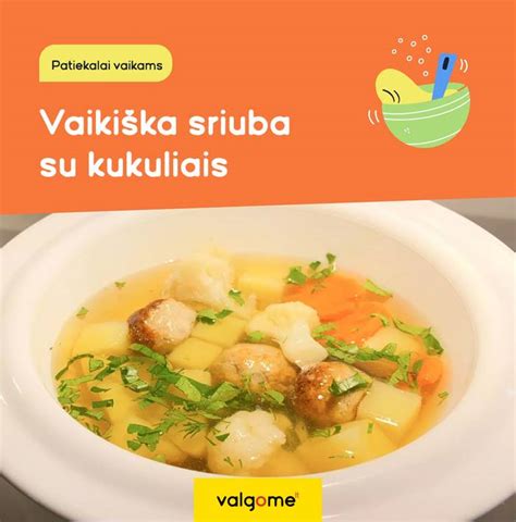 Vaikų patiekalai su daržovėmis