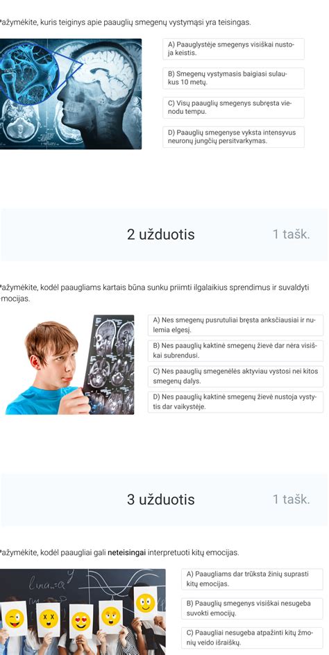 Schema: Neuronų jungčių formavimasis smegenyse
