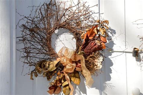 Rudens lapų vainikas