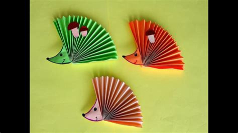 Ežiukas iš popieriaus armonikėlės