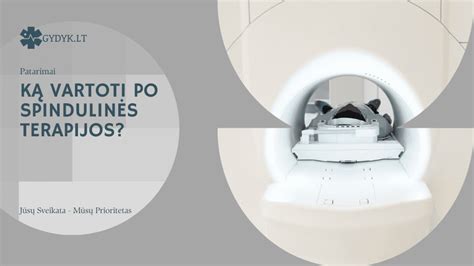 Schematinis spindulinės terapijos veikimo principas