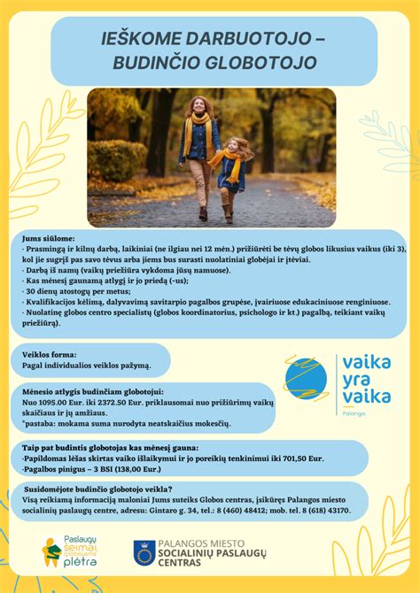 Infografika: Budinčio globotojo vaidmuo