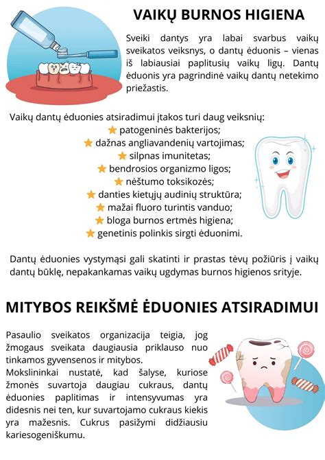 infografika apie dantukų priežiūrą