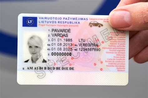 vairuotojo pažymėjimas