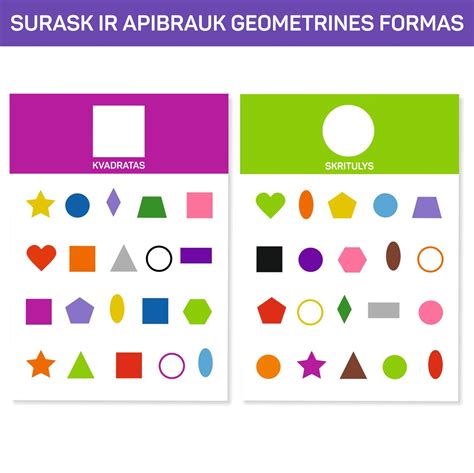Vaikas rūšiuoja geometrines formas
