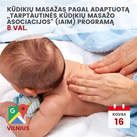 Kūdikių masažo technikos iliustracija