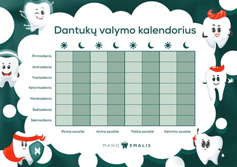 Dantų valymo eiga vaikams