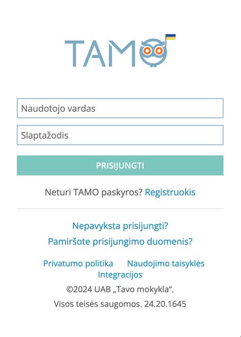 TAMO dienyno sąsaja kompiuteryje