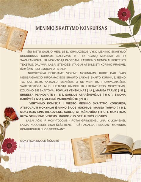 Vaikų meninio skaitymo konkursas