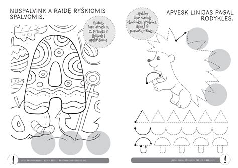 Raidžių spalvinimo puslapiai vaikams