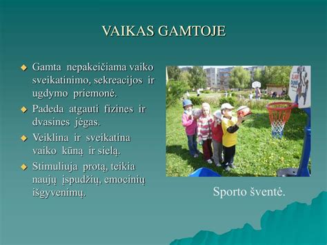 vaikas gamtoje
