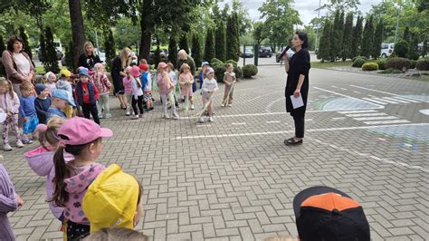 Nuotrauka su vaikais žaidžiančiais darželio kieme