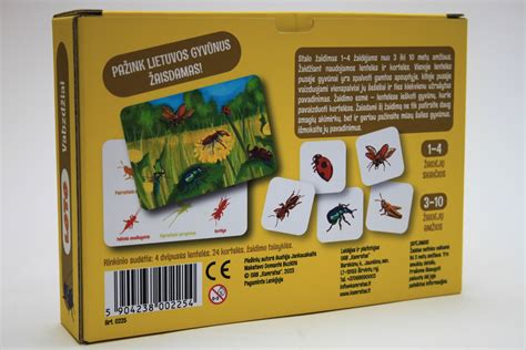 Edukacinis stalo žaidimas „Vabzdžiai ir kiti bestuburiai“