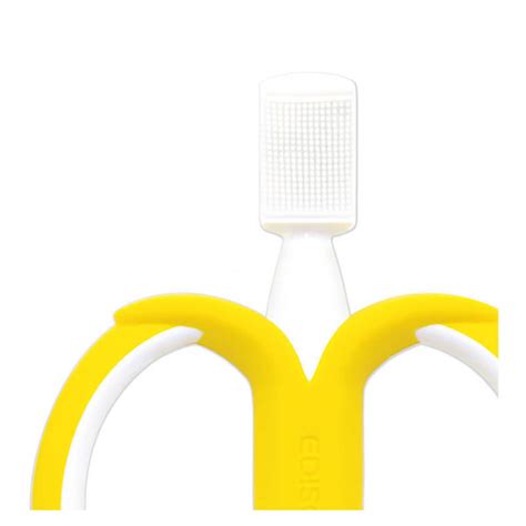 kūdikio dantų šepetėlis bananas