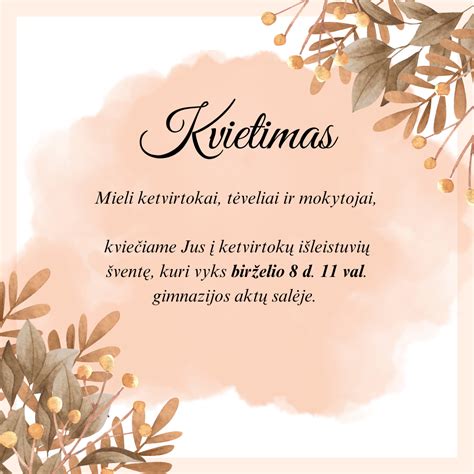 kvietimas į šventę