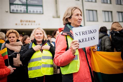 Mokytojų streiko demonstracija