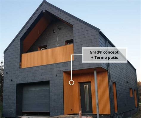 dvibučio namo fasado apdaila