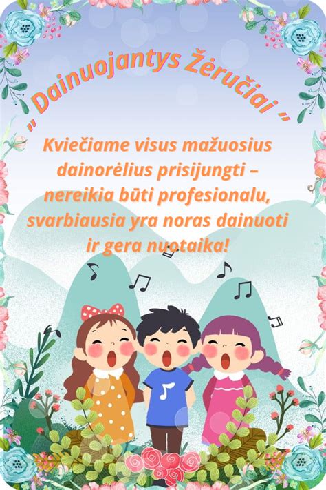 vaikai mokosi dainuoti