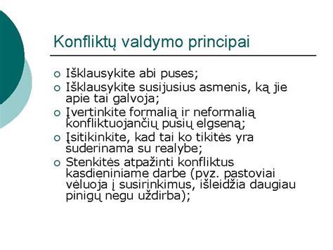 Schema: Vaikų konfliktų sprendimo principai