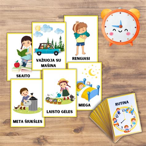 schema, vaiko dienos rutina darželyje