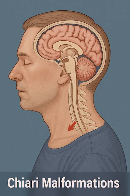 Scheminė Chiari apsigimimo iliustracija