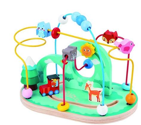 Medinis žaislas su spalvotais burbulais