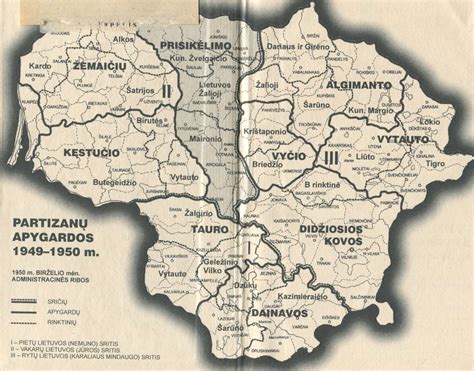 Dzūkijos partizanų žemėlapis