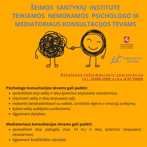 Specialisto konsultacijos vaikams ir tėvams