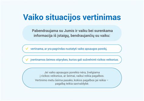 Vaiko brandumo vertinimo procesas