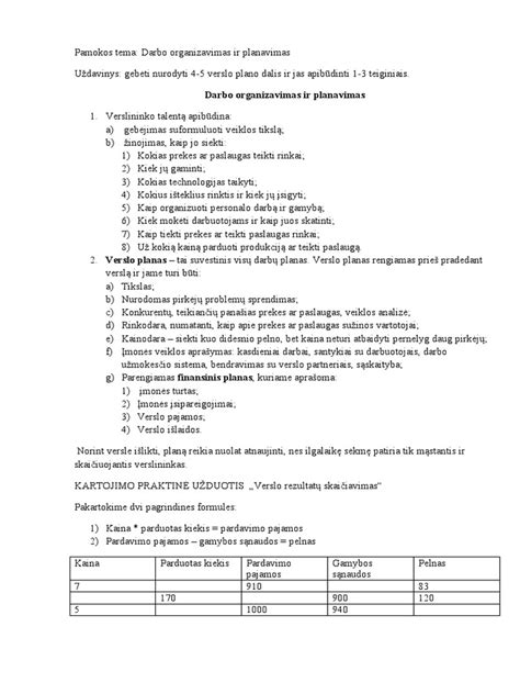 Pedagogų darbo krūvis ir planavimas