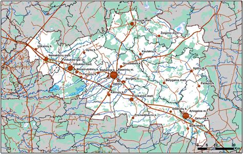 Žemėlapis Raseinių miesto su pažymėtu darželiu 