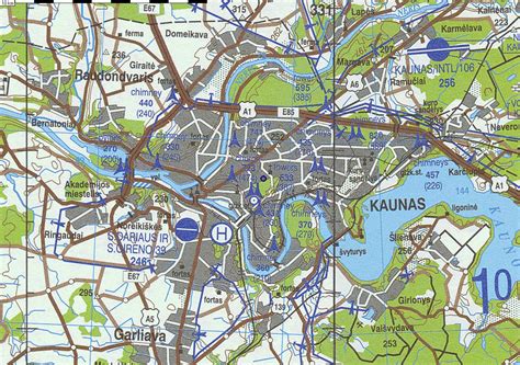 Kaunas miesto žemėlapis su Noreikiškių rajonu