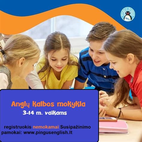 Pingvinas Pingu ir vaikai mokosi anglų kalbos