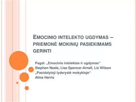 Emocinio intelekto ugdymo schema
