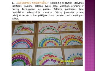 Vaikas rūšiuoja spalvotas formas