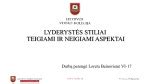 Schema: Komandinės lyderystės aspektai ikimokyklinėse įstaigose