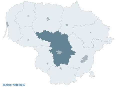 žemėlapis su Kauno rajono naujais darželiais