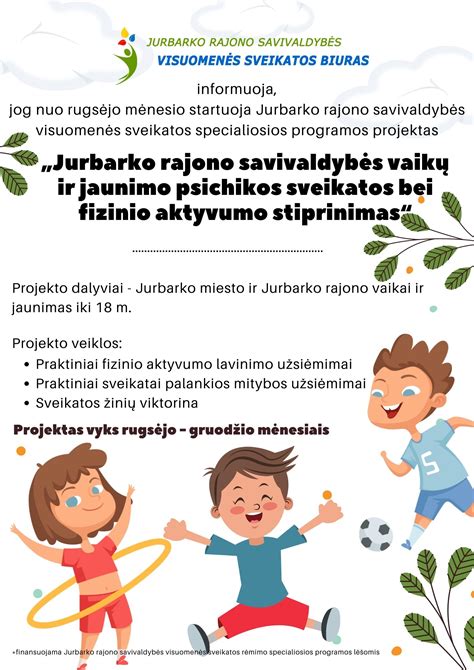 vaikų sveikatos stiprinimas