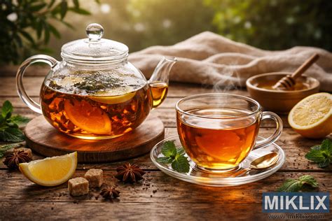 Arbatos puodelis ir knyga ant naktinio staliuko