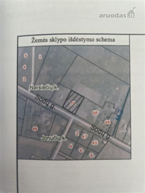 Detali informacija apie parduodamą sklypą.