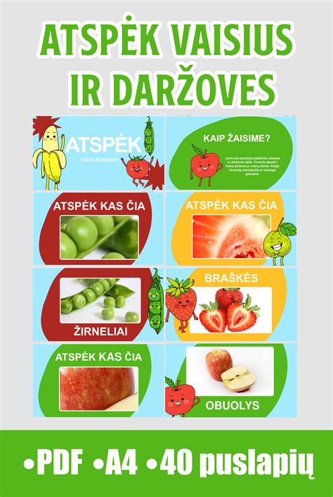 Vaikai sveria vaisius ir daržoves