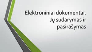 Elektroniniai dokumentai ES