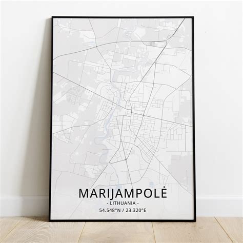 Marijampolės miesto žemėlapis su darželių lokacijomis