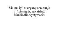 Moters kūno anatomija ir reprodukcinė sistema