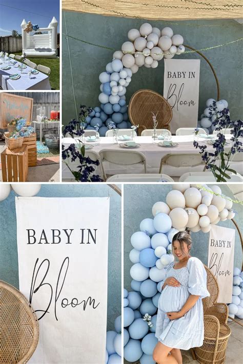 Baby shower stalas su užkandžiais