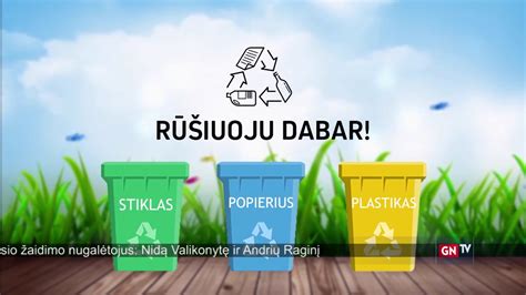 vaikai mokosi rūšiuoti šiukšles